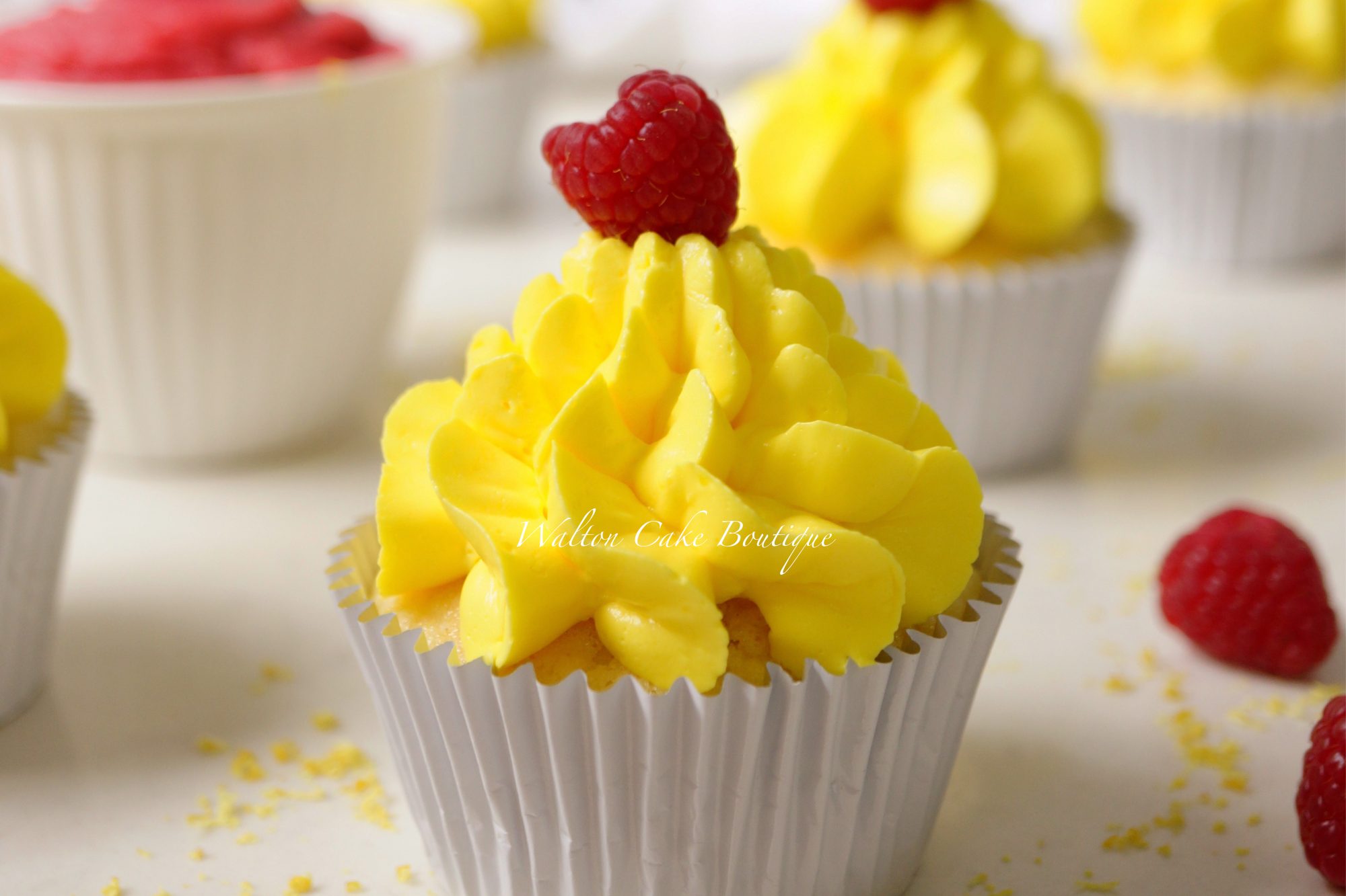 Lemon Raspberry Swiss Meringue Buttercream Cupcakes